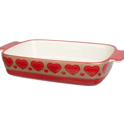 Cuisson<Gifi Plat à four design coeur rouge