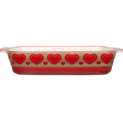 Cuisson<Gifi Plat à four design coeur rouge