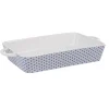 Cuisson<Gifi Plat à four design géométrique bleu et blanc