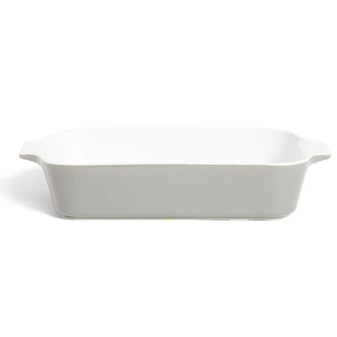 Cuisson<Gifi Plat à four en grès blanc et gris foncé 31x17xH6,2cm