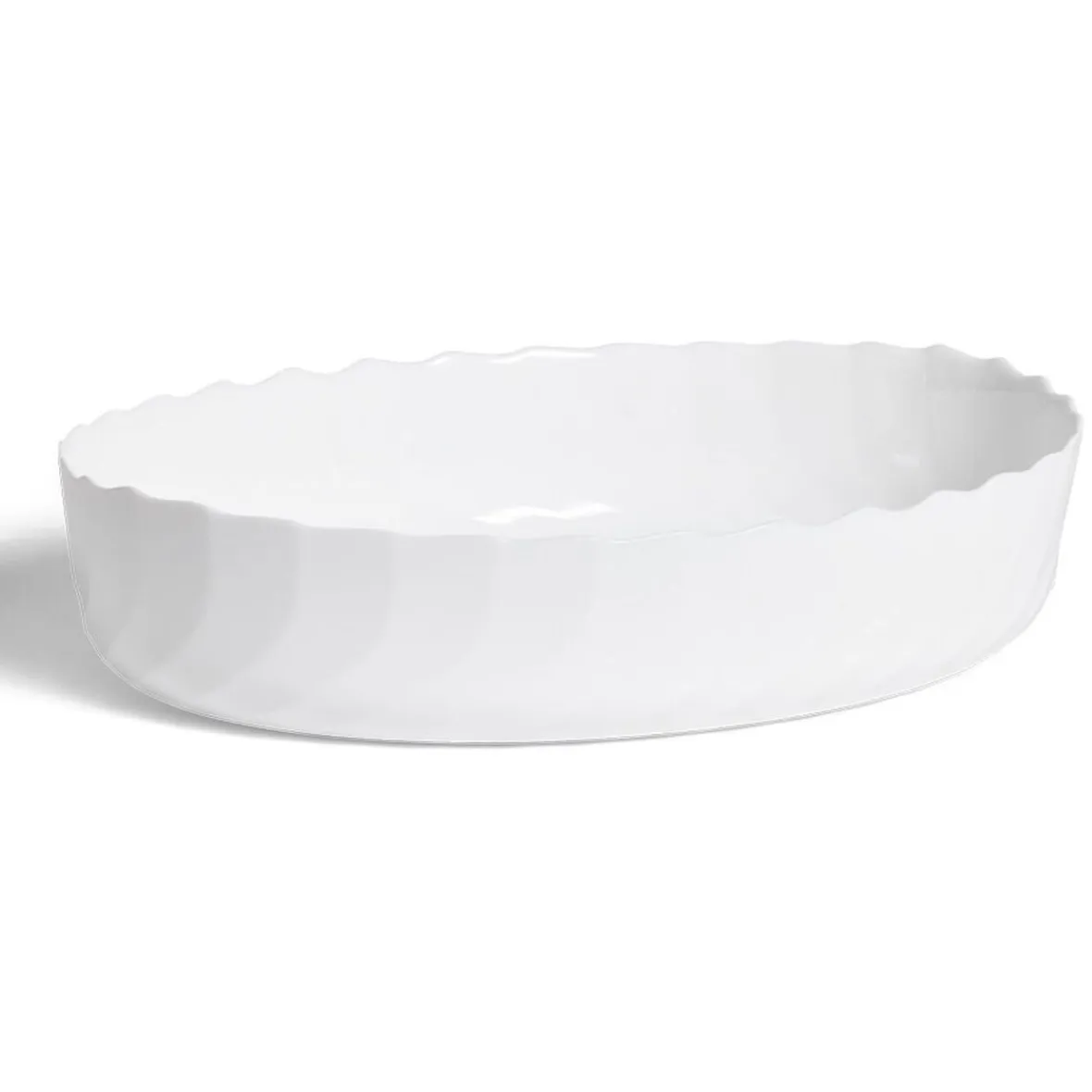 Cuisson<Gifi Plat à four en verre opale blanc 36,9x28,6xH8cm