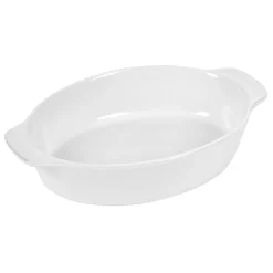 Cuisson<Gifi Plat à four ovale céramique blanc