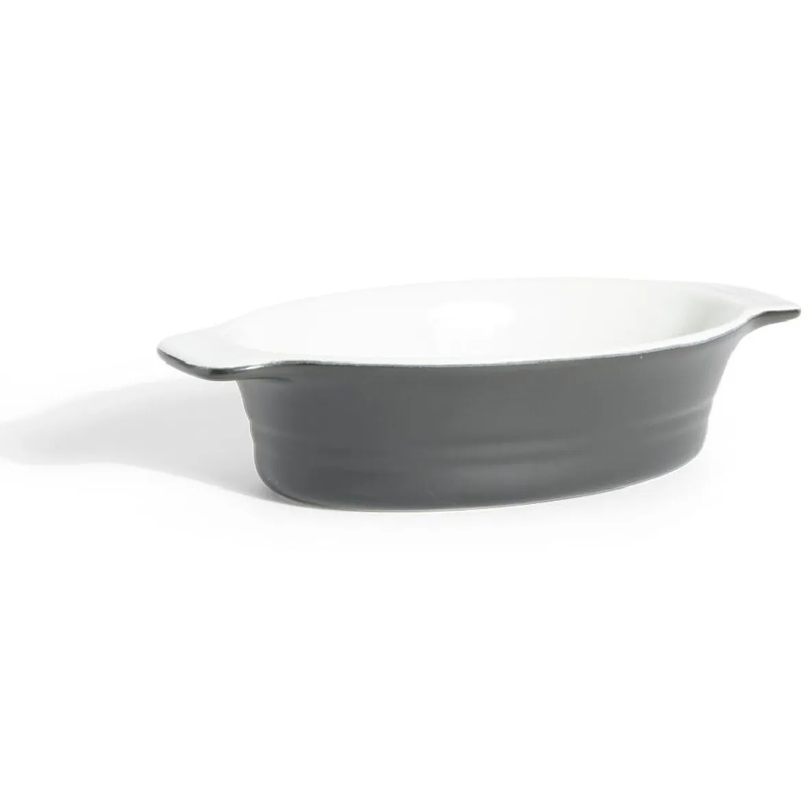 Cuisson<Gifi Plat à four ovale en céramique noir 13,5x17xH5cm
