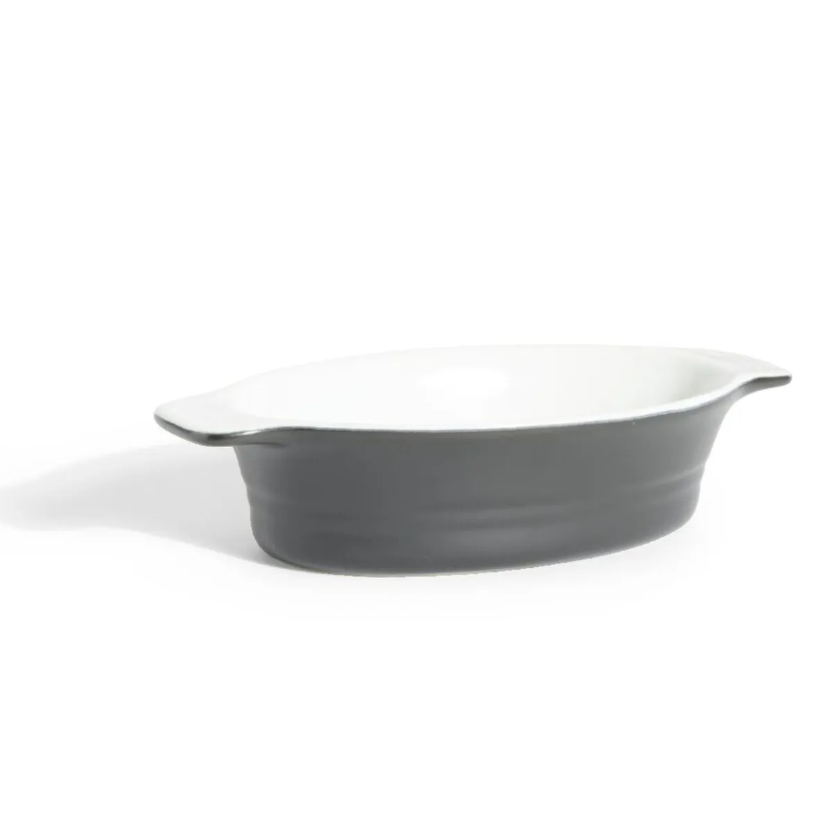 Cuisson<Gifi Plat à four ovale en céramique noir 13,5x17xH5cm