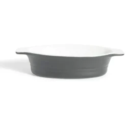 Cuisson<Gifi Plat à four ovale en céramique noir 13,5x17xH5cm