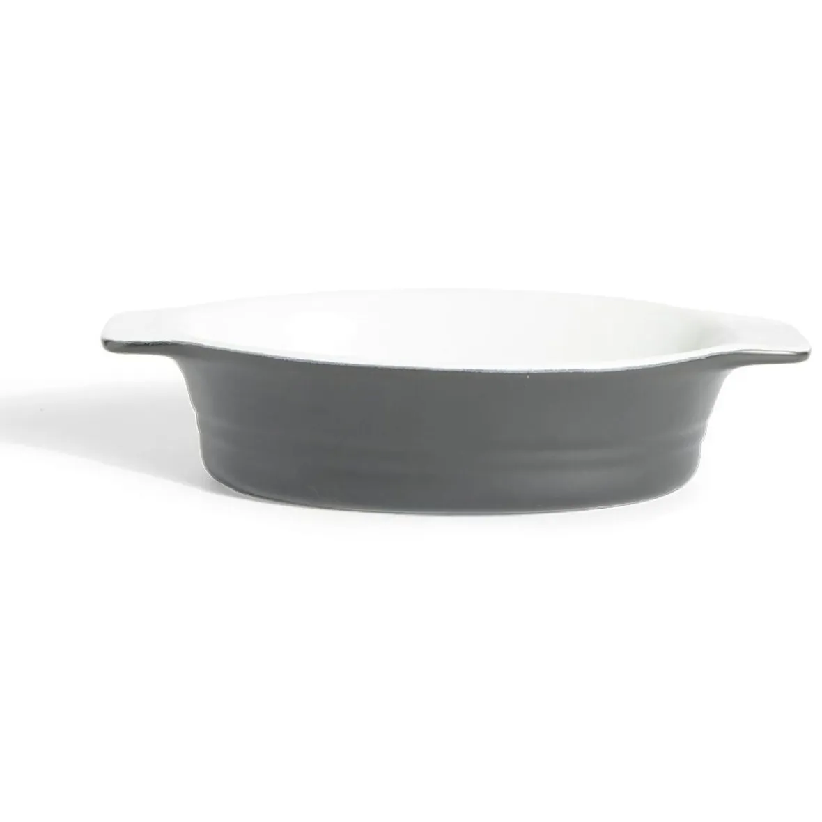 Cuisson<Gifi Plat à four ovale en céramique noir 13,5x17xH5cm