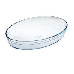 Cuisson<Gifi Plat à four ovale en verre extra résistant