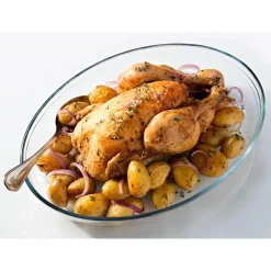 Cuisson<Gifi Plat à four ovale en verre extra résistant