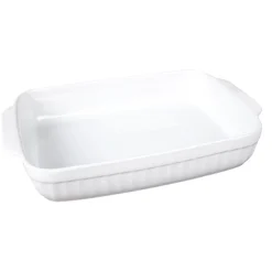 Cuisson<Gifi Plat à four rectangulaire en céramique blanc 36x24,2xH.6,2 cm