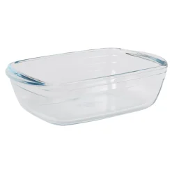 Cuisson<Gifi Plat à four rectangulaire en verre couvercle plastique