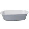 Cuisson<Gifi Plat à four rectangulaire gris blanc