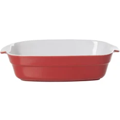 Cuisson<Gifi Plat à four rectangulaire rouge blanc