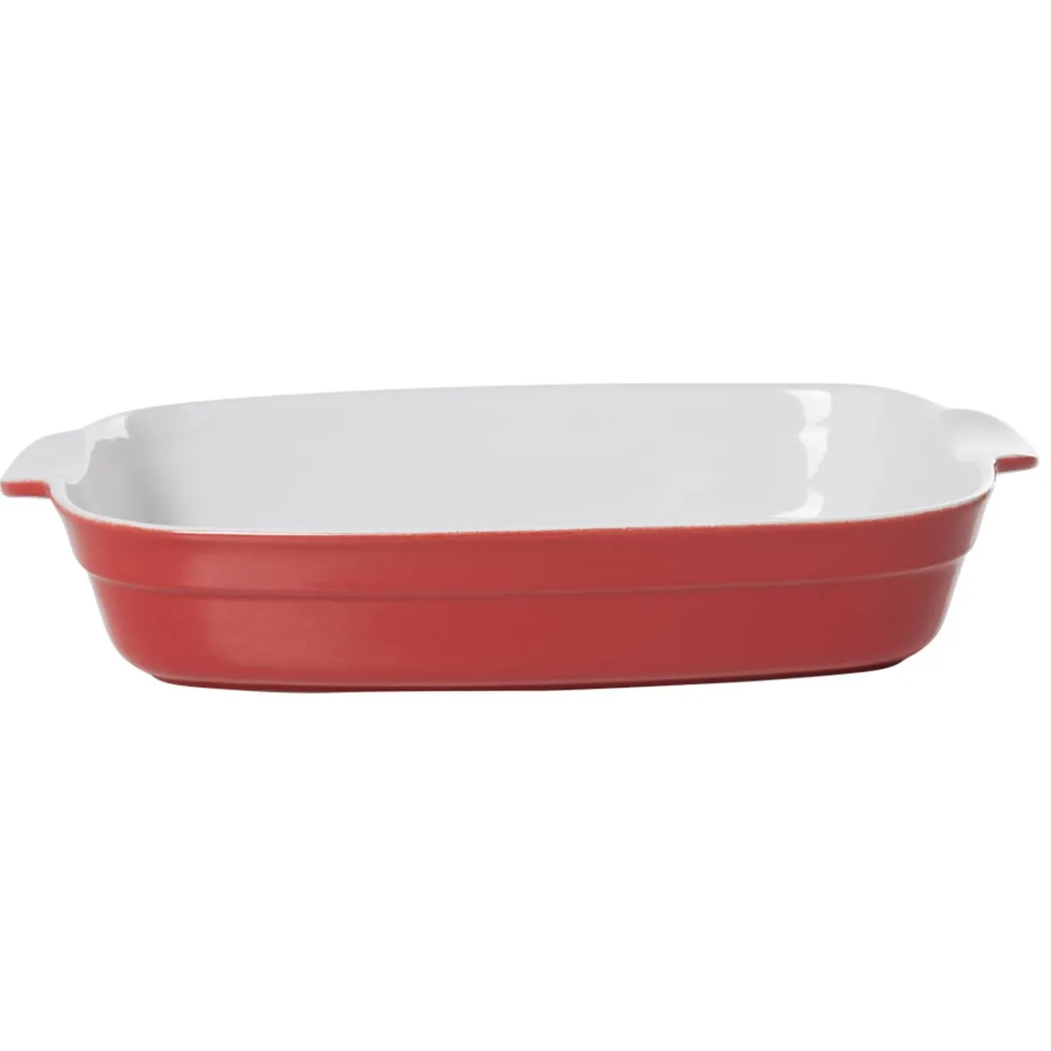 Cuisson<Gifi Plat à four rectangulaire rouge blanc grand format
