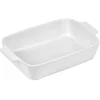 Cuisson<Gifi Plat à four rectangulaire avec poignées gris et blanc