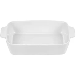 Cuisson<Gifi Plat à four rectangulaire avec poignées gris et blanc