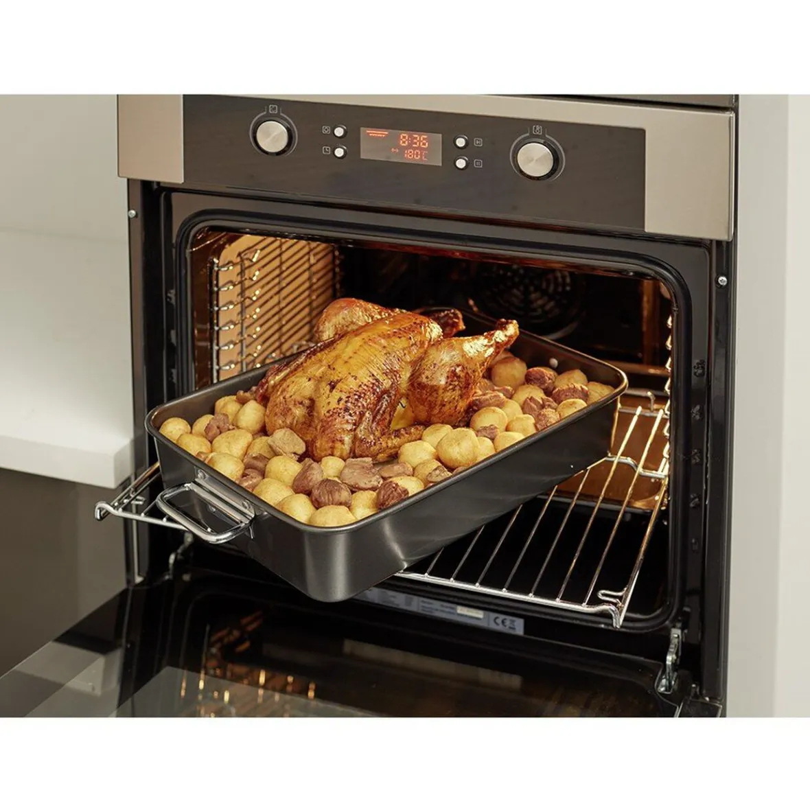 Cuisson<Gifi Plat à four rectangulaire avec poignées 40x28x8 cm