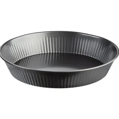 Cuisson<Gifi Plat à gâteau transportable forme rond gris