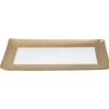 Gifi Plat à servir rectangulaire transparent et doré| Vaisselle Et Accessoires De Table