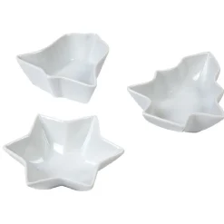 Gifi Plat apéritif porcelaine blanc 10x10xH.3,5 cm| Vaisselle Et Accessoires De Table