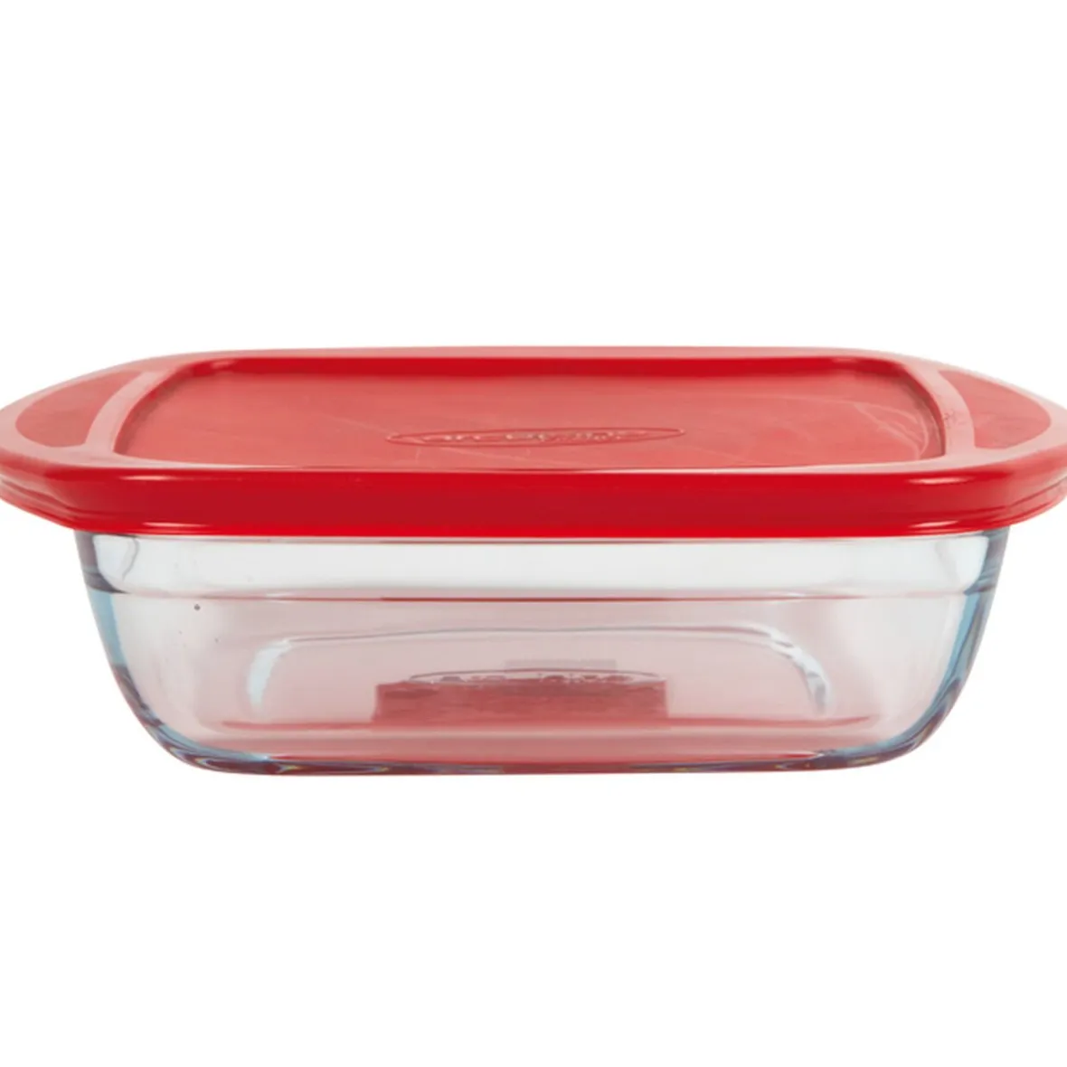 Cuisson<Gifi Plat de cuisson carré en verre avec couvercle en plastique 1 L
