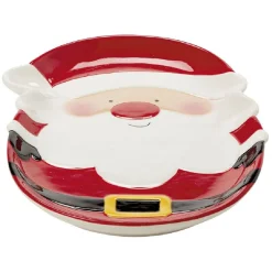 Gifi Plat de service Père Noël en céramique| Vaisselle Et Accessoires De Table