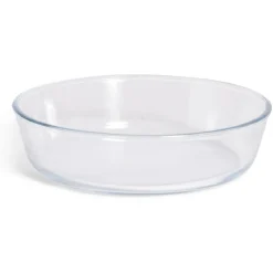 Cuisson<Gifi Plat en verre borosilicate x2 - Ø22,6cm et Ø27cm