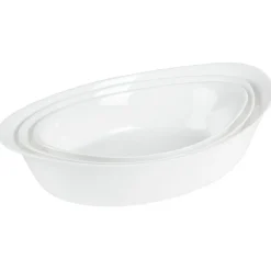 Cuisson<Gifi Plat four verre smart cuisine Luminarc blanc x 3