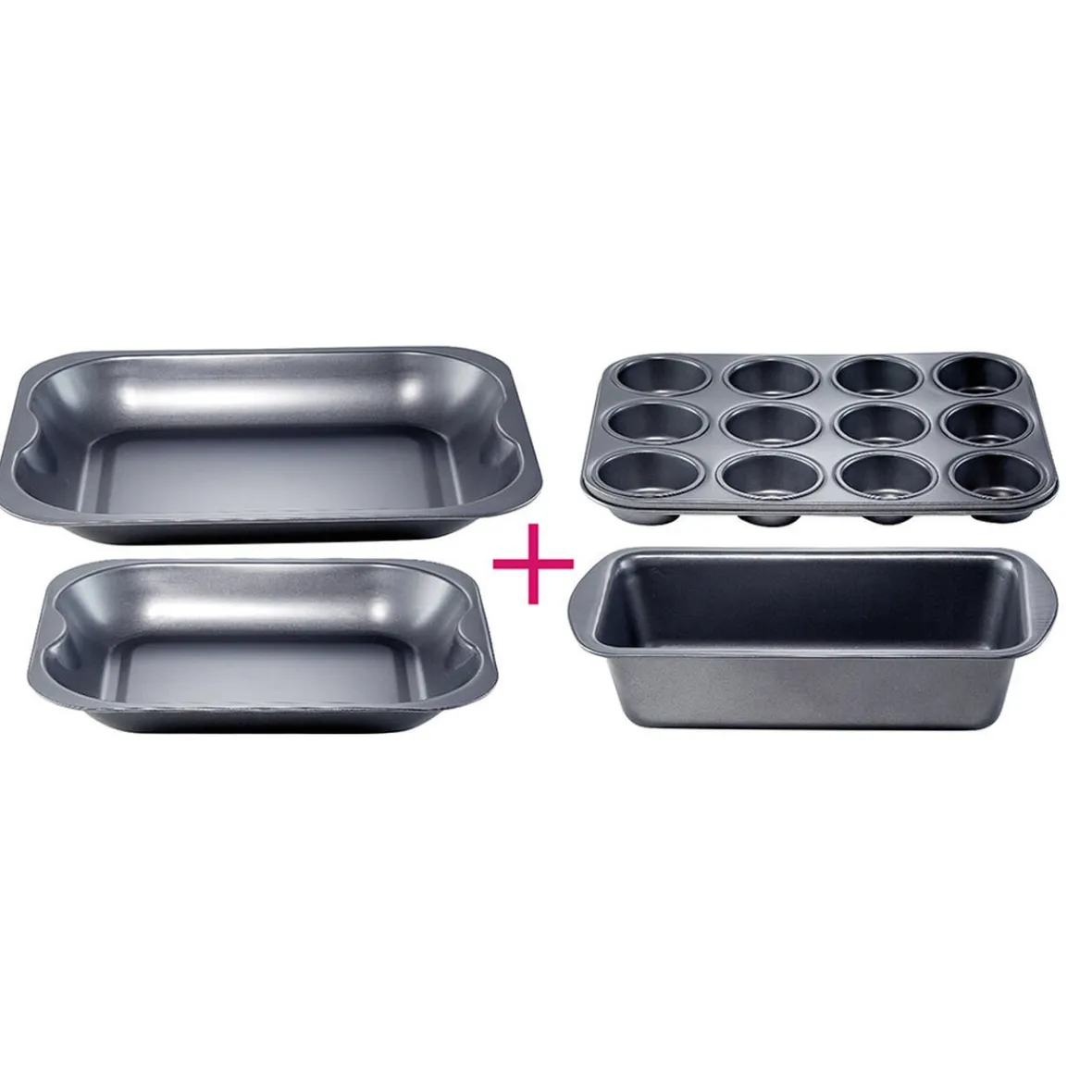 Cuisson<Gifi Plat gris carbone en métal x4