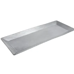 Cuisson<Gifi Plat rectangulaire argenté noir martelé