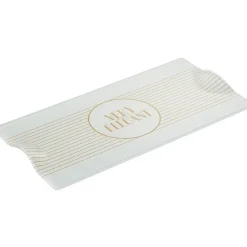 Vaisselle Et Accessoires De Table<Gifi Plat rectangulaire blanc et doré
