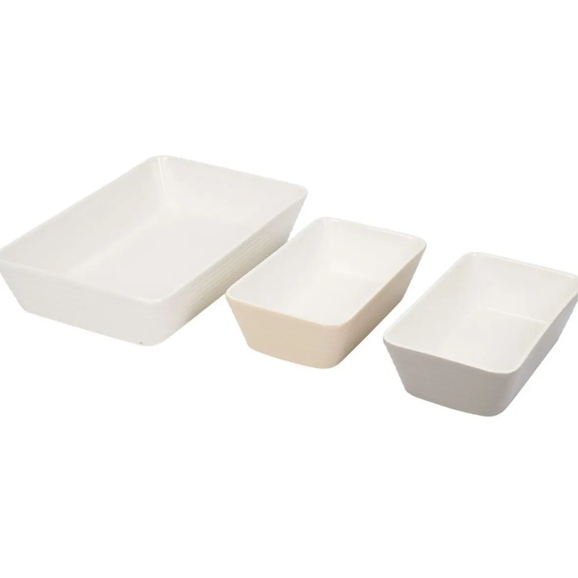 Cuisson<Gifi Plat rectangulaire cuisson four x3 céramique blanc