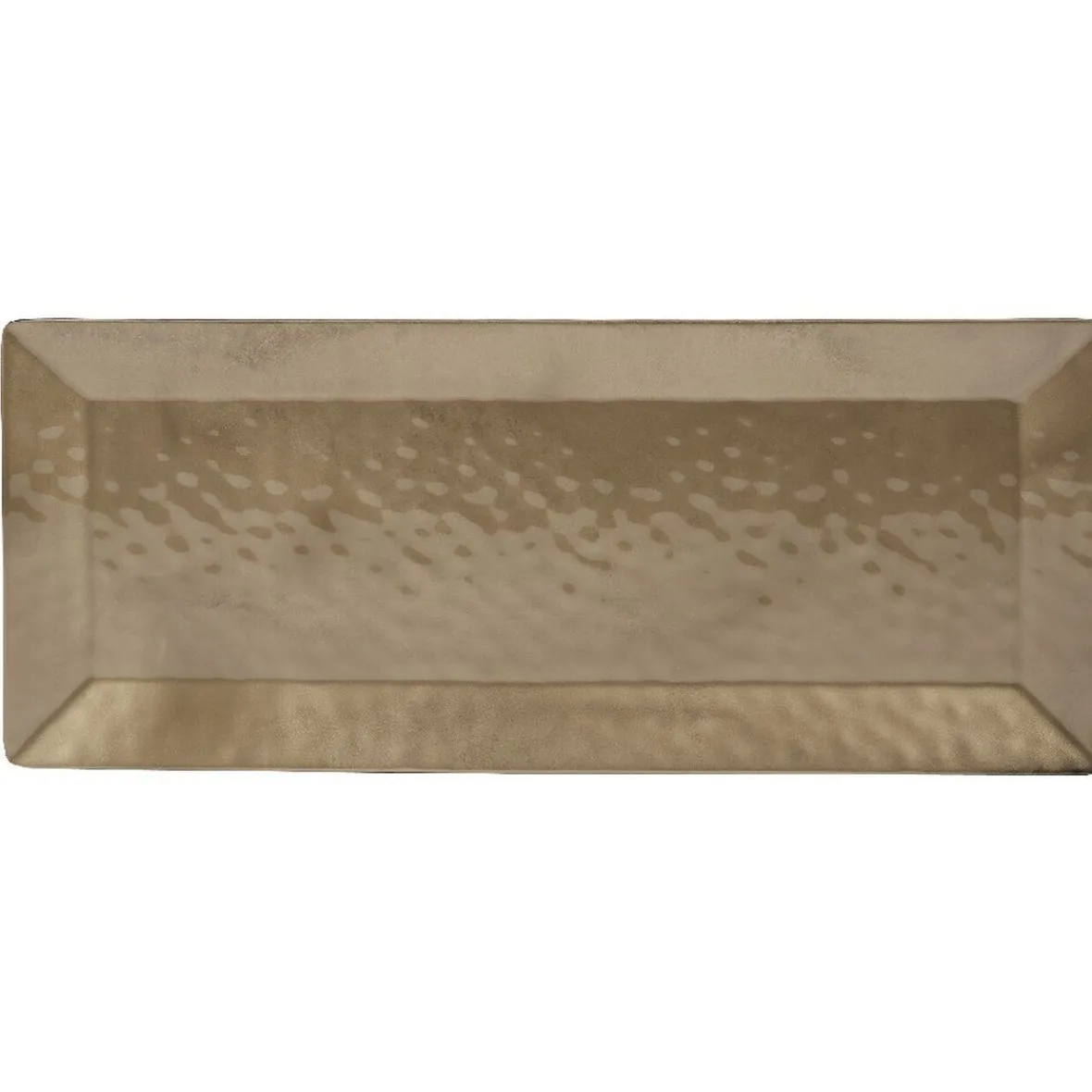 Cuisson<Gifi Plat rectangulaire doré noir martelé