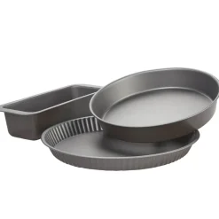 Cuisson<Gifi Plat x3 moule à manqué tarte et cake revêtement antiadhésif