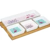 Gifi Plateau + 4 coupelles motif flamant rose| Vaisselle Et Accessoires De Table