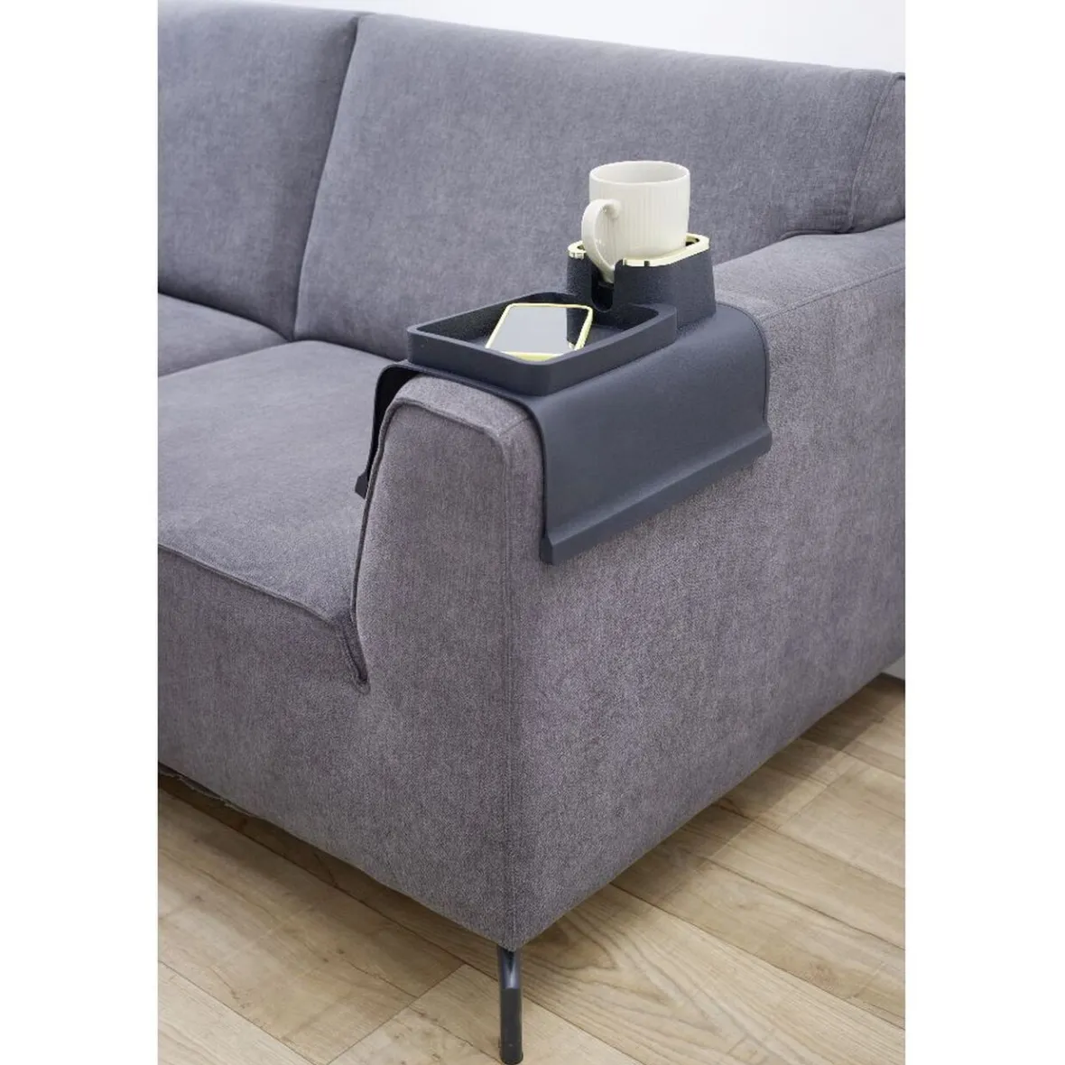 Gifi Plateau accoudoir canapé support verre et télécommande 42,5x32xH7cm| Vaisselle Et Accessoires De Table
