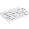Gifi Plateau antidérapant avec poignées blanc picots gris| Vaisselle Et Accessoires De Table