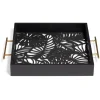 Gifi Plateau avec motif tropical ajouré et fond en verre| Vaisselle Et Accessoires De Table