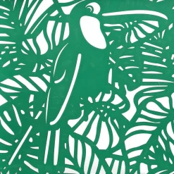 Gifi Plateau avec motif tropical ajouré et fond en verre| Vaisselle Et Accessoires De Table