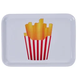 Gifi Plateau blanc rectangulaire style fast food cornet de frites| Vaisselle Et Accessoires De Table