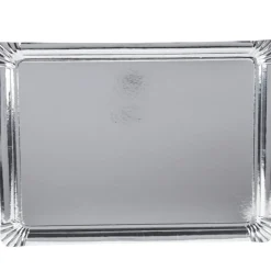 Vaisselle Et Accessoires De Table<Gifi Plateau carton argenté x3