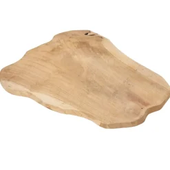 Gifi Plateau déco en teck à bord brut| Vaisselle Et Accessoires De Table