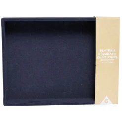 Gifi Plateau décoratif en velours bleu| Vaisselle Et Accessoires De Table