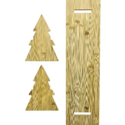 Gifi Plateau de présentation en bambou design sapin L60cm| Vaisselle Et Accessoires De Table