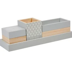 Vaisselle Et Accessoires De Table<Gifi Plateau de rangement déco bois gris naturel
