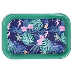 Gifi Plateau de service en carton motif tropical x 5| Vaisselle Et Accessoires De Table
