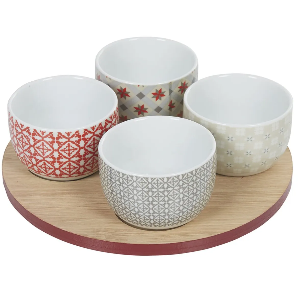 Vaisselle Et Accessoires De Table<Gifi Plateau de service et bols carreaux de ciment 4 design