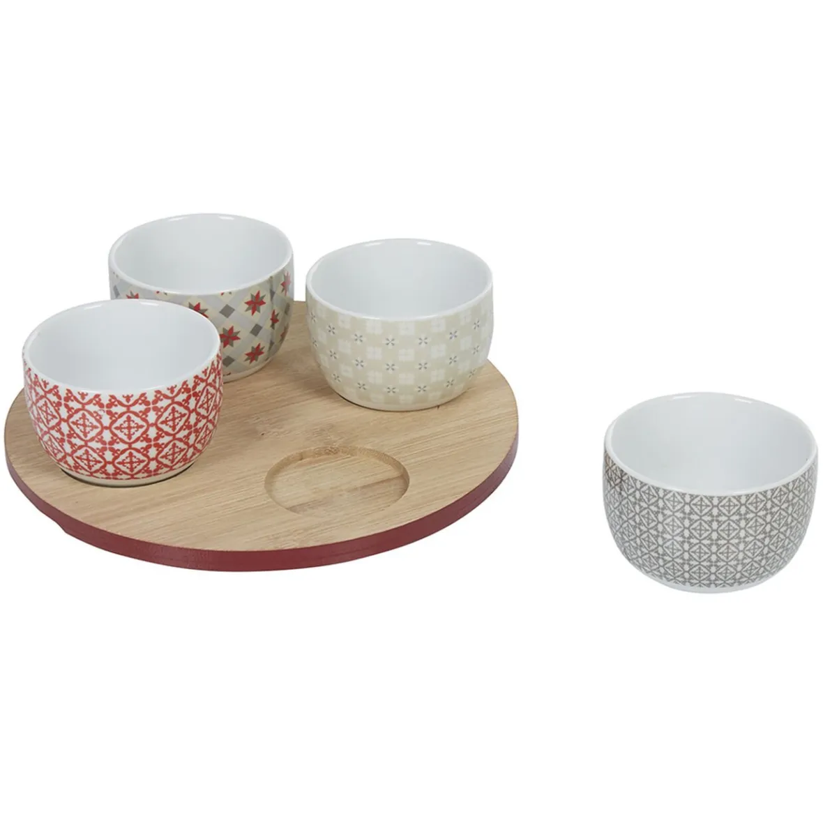 Vaisselle Et Accessoires De Table<Gifi Plateau de service et bols carreaux de ciment 4 design