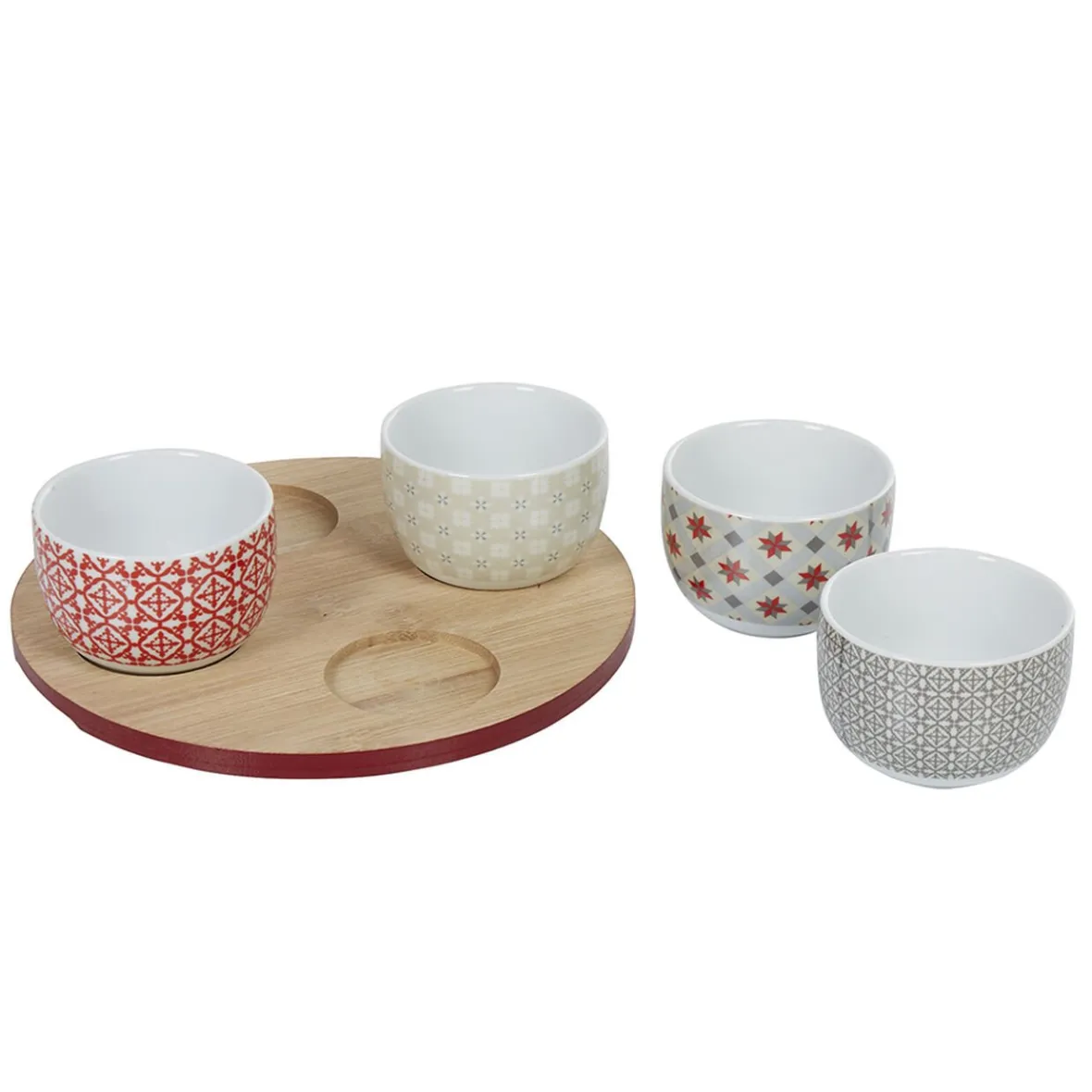 Vaisselle Et Accessoires De Table<Gifi Plateau de service et bols carreaux de ciment 4 design