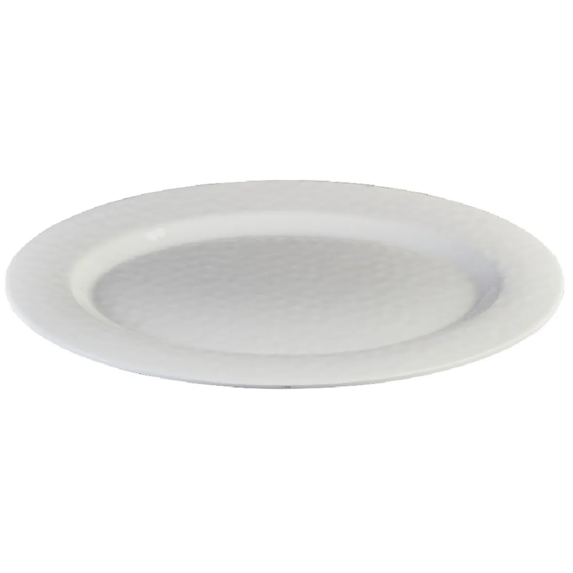 Gifi Plateau de service ovale martelé blanc| Vaisselle Et Accessoires De Table