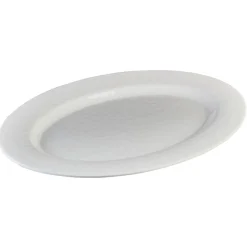 Gifi Plateau de service ovale martelé blanc| Vaisselle Et Accessoires De Table